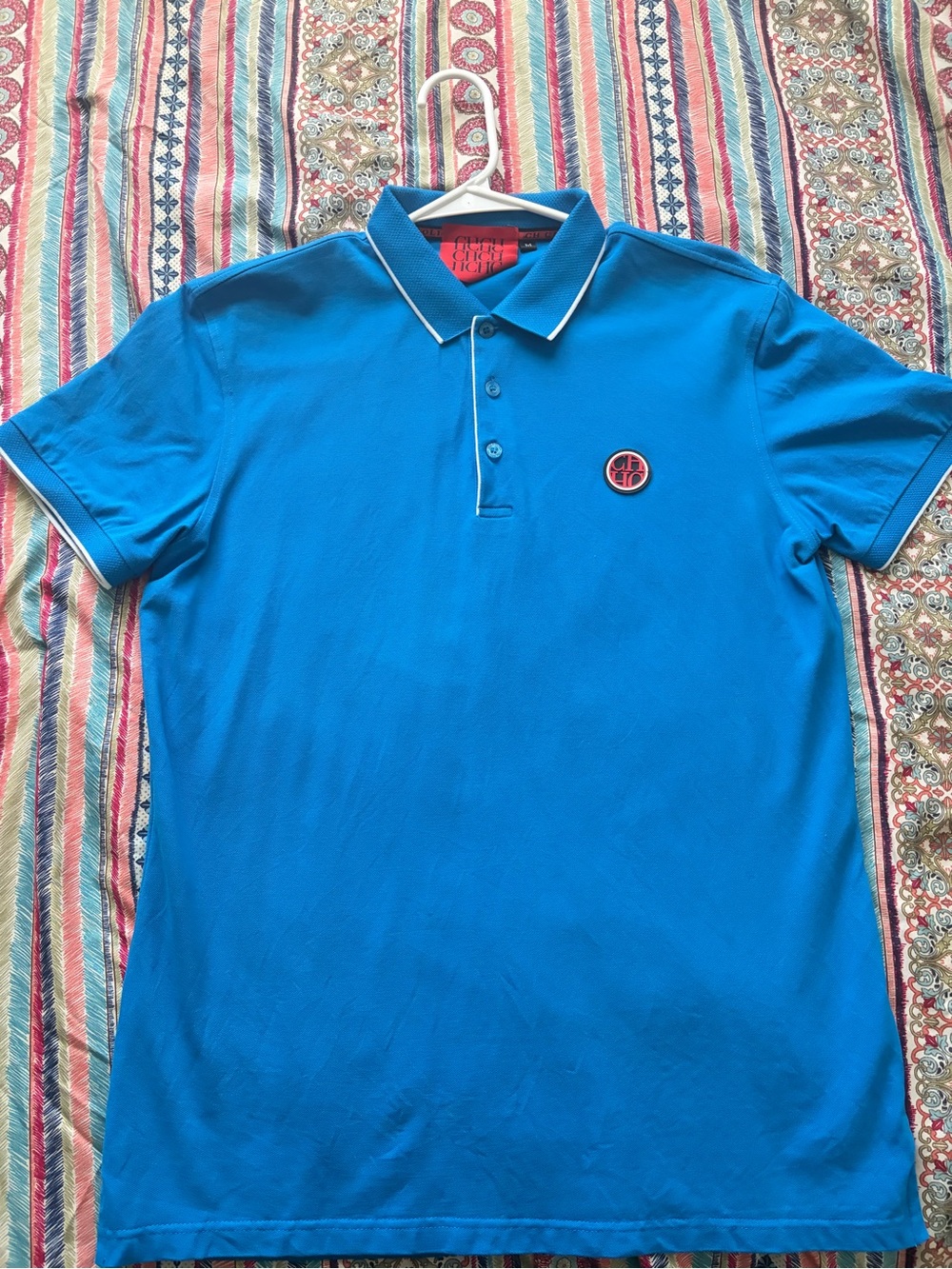 Carolina Herrera Blue Polo with White Trim